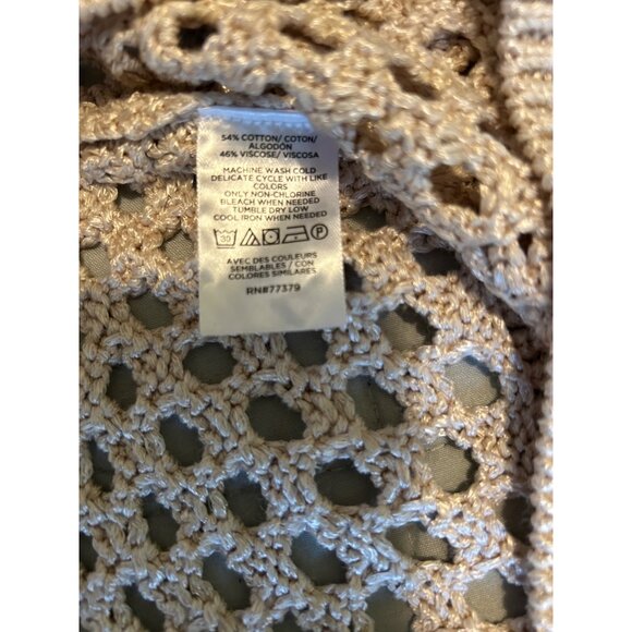 NWT Ann Taylor XXL Sweater Vest VISCOSE Crochet Knit Tank Top Sleeveless Pullove - Picture 6 of 8